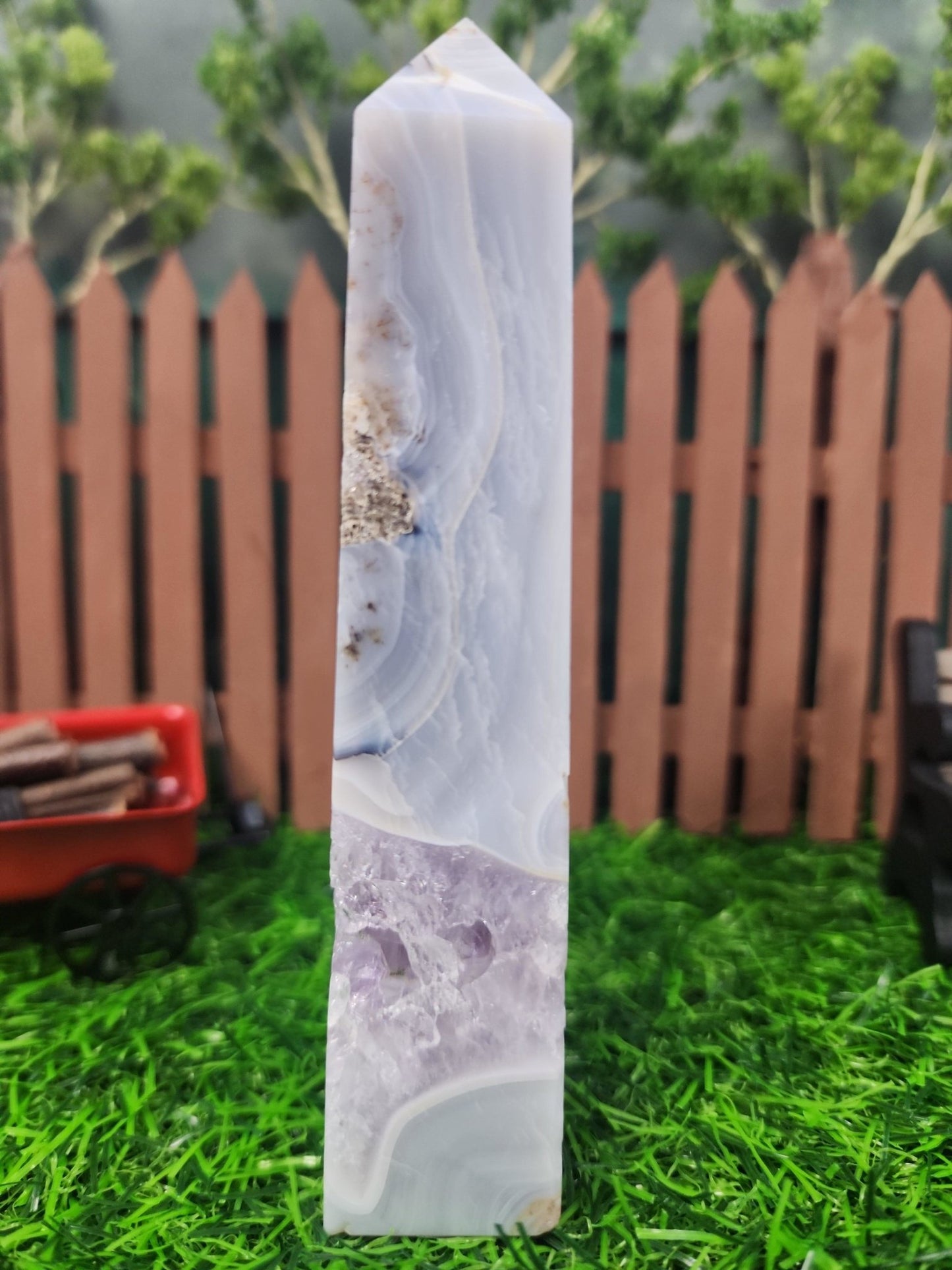 Pink Amethyst Agate Tower - MagicBox Crystals