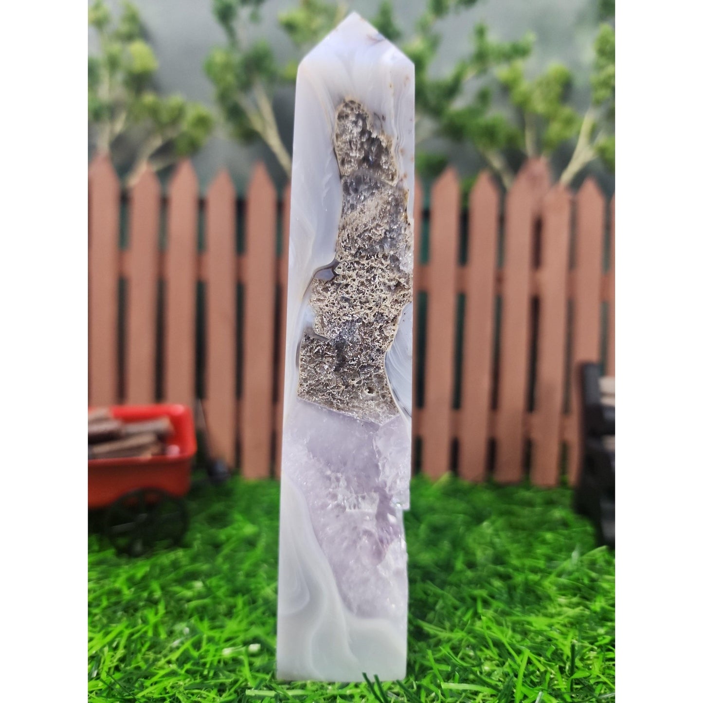 Pink Amethyst Agate Tower - MagicBox Crystals