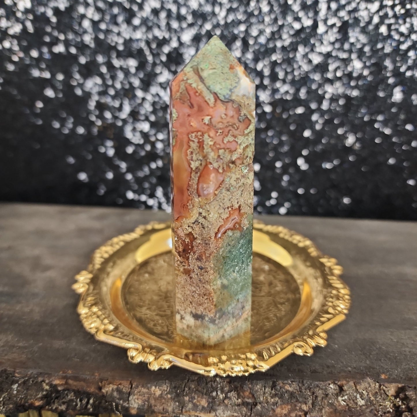 Red Moss Agate Tower - MagicBox Crystals