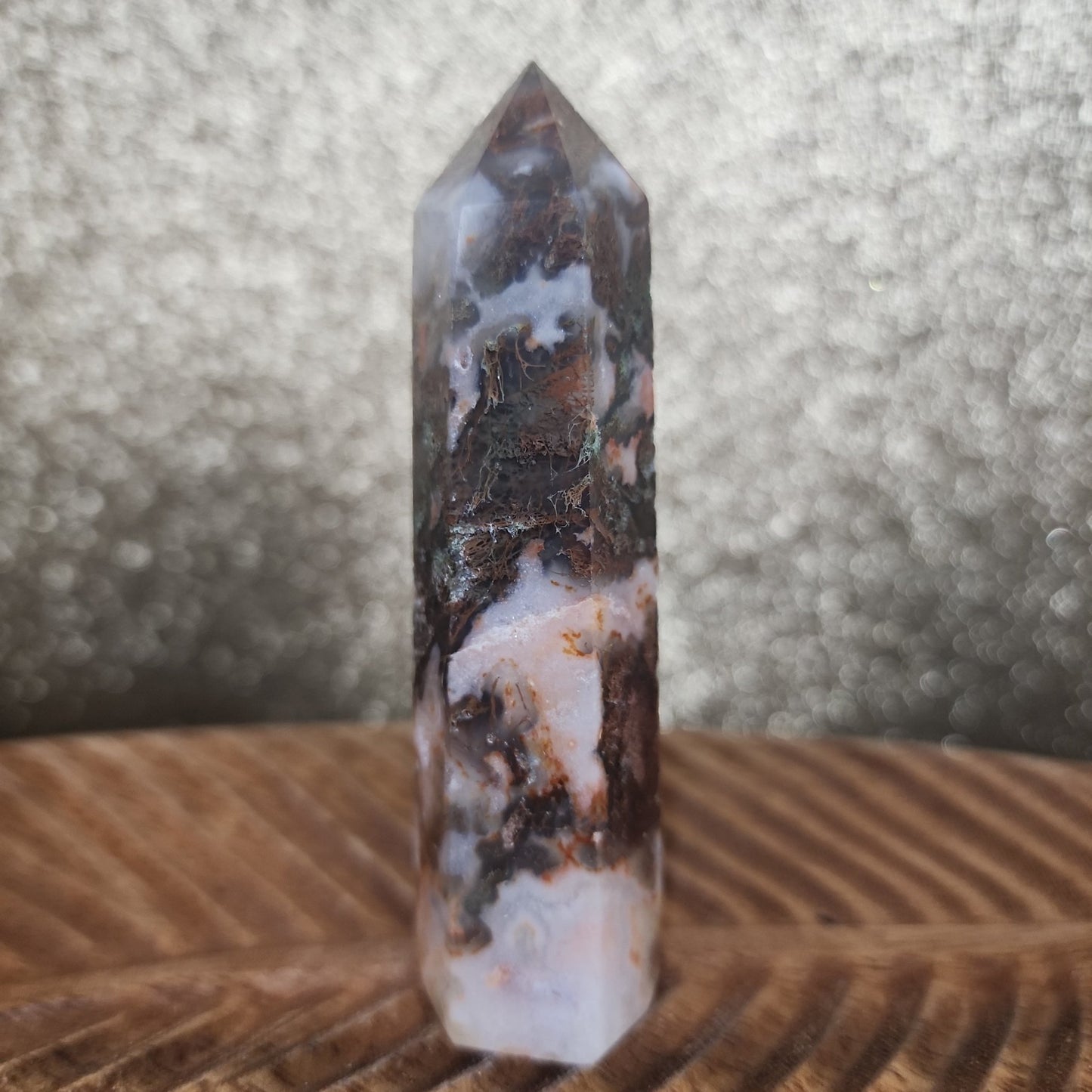 Red Moss Agate Tower - MagicBox Crystals