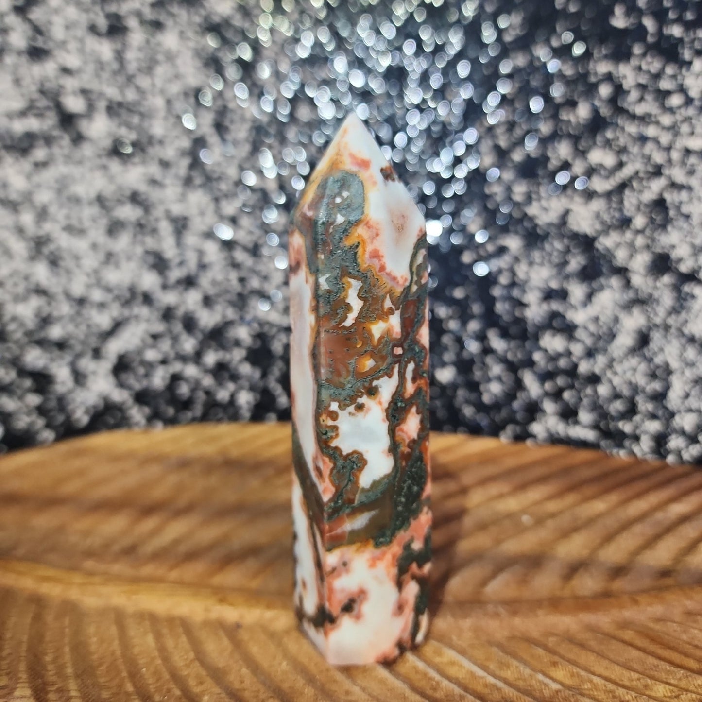 Red Moss Agate Tower - MagicBox Crystals