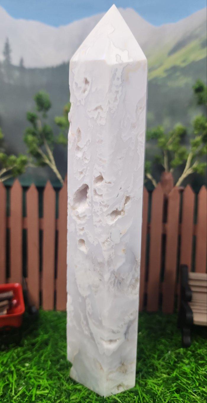 Snow Agate Tower - MagicBox Crystals