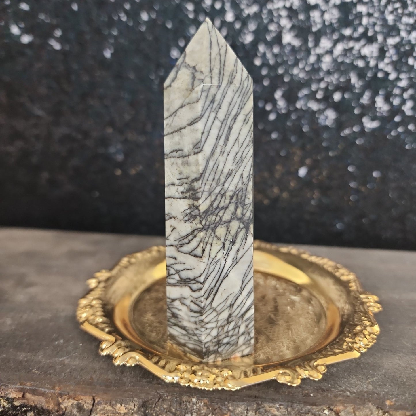 Spiderweb Jasper Tower - MagicBox Crystals