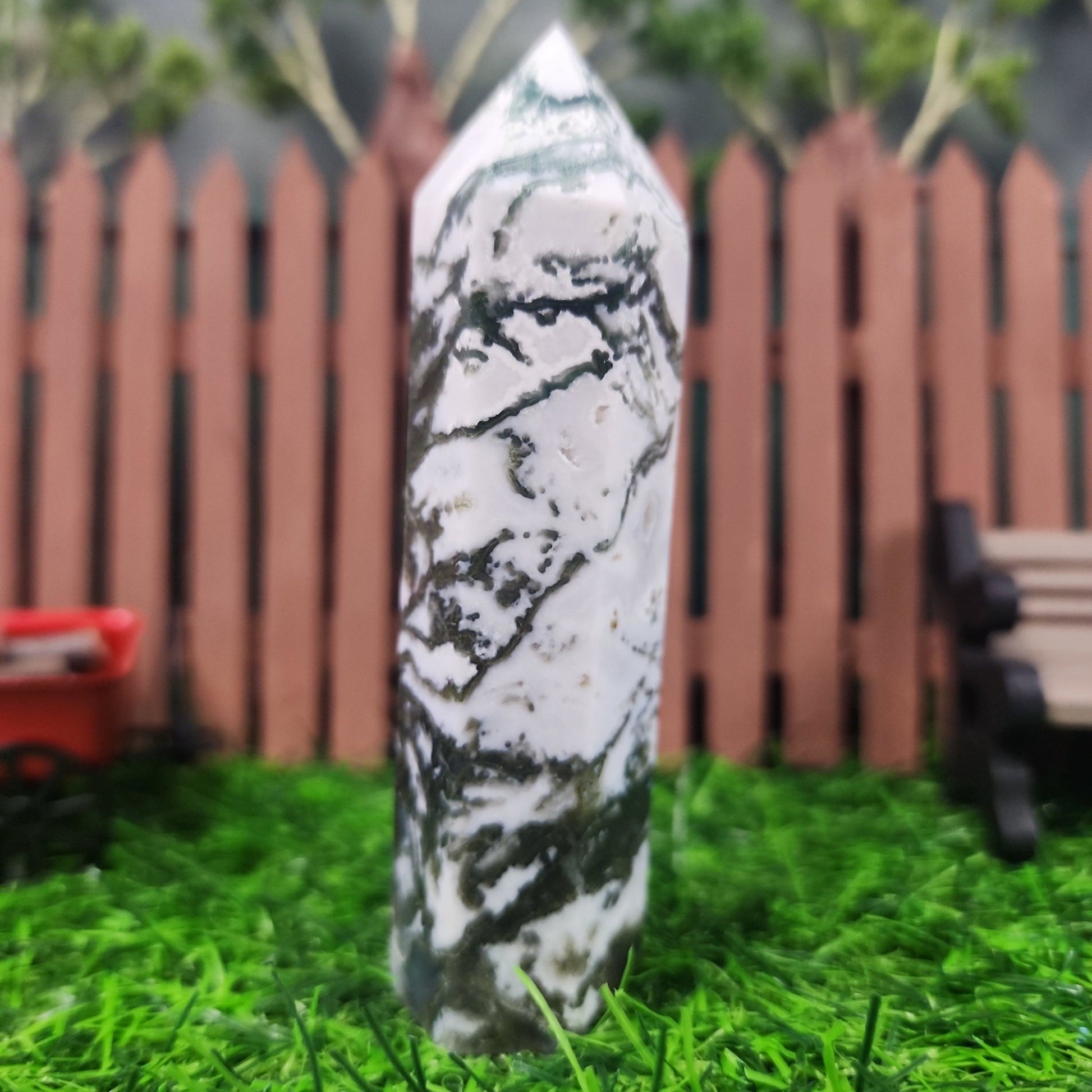 Tree Agate Tower - MagicBox Crystals