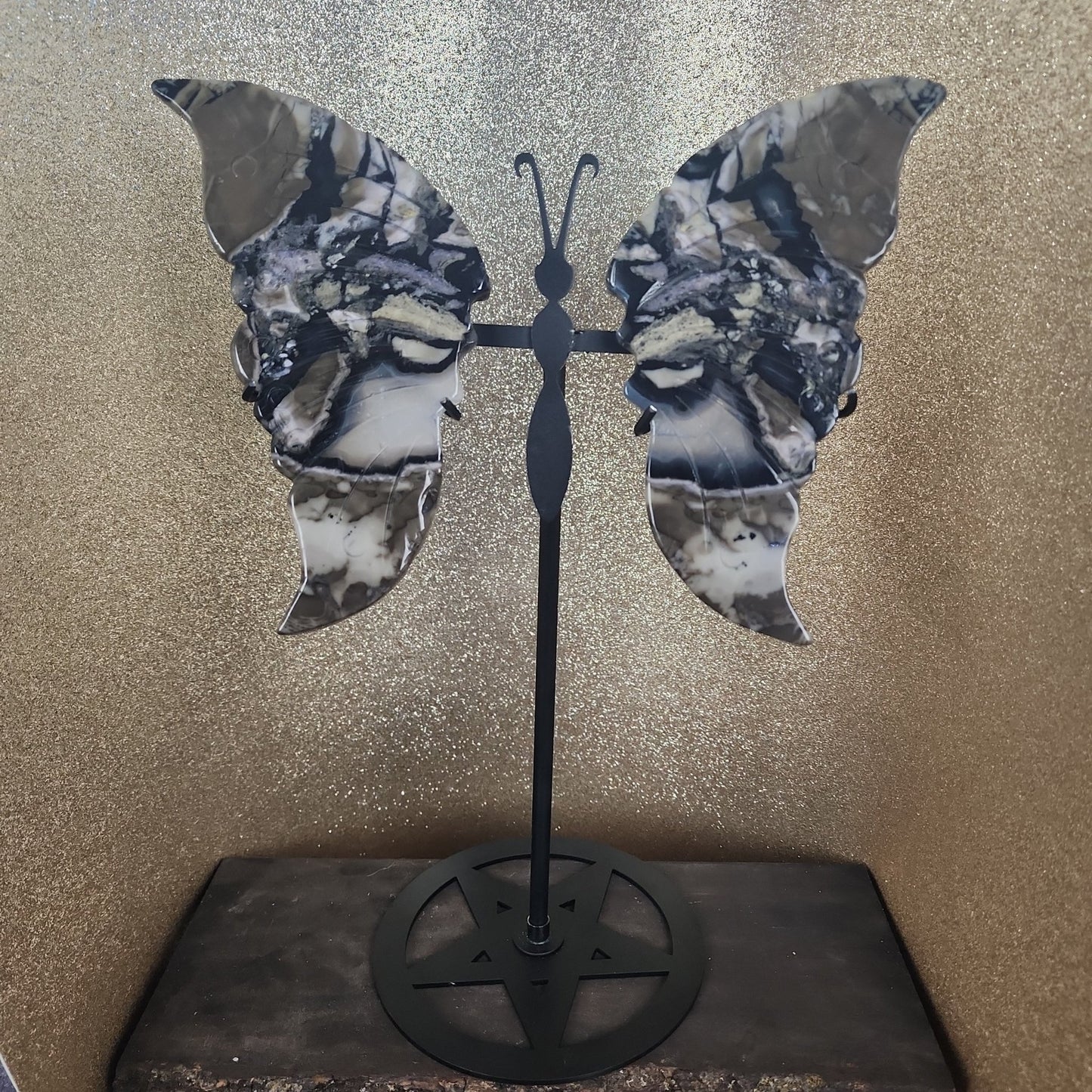 Volcanic Agate Butterfly Wings - MagicBox Crystals