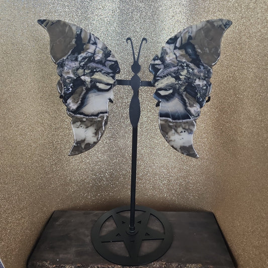 Volcanic Agate Butterfly Wings - MagicBox Crystals