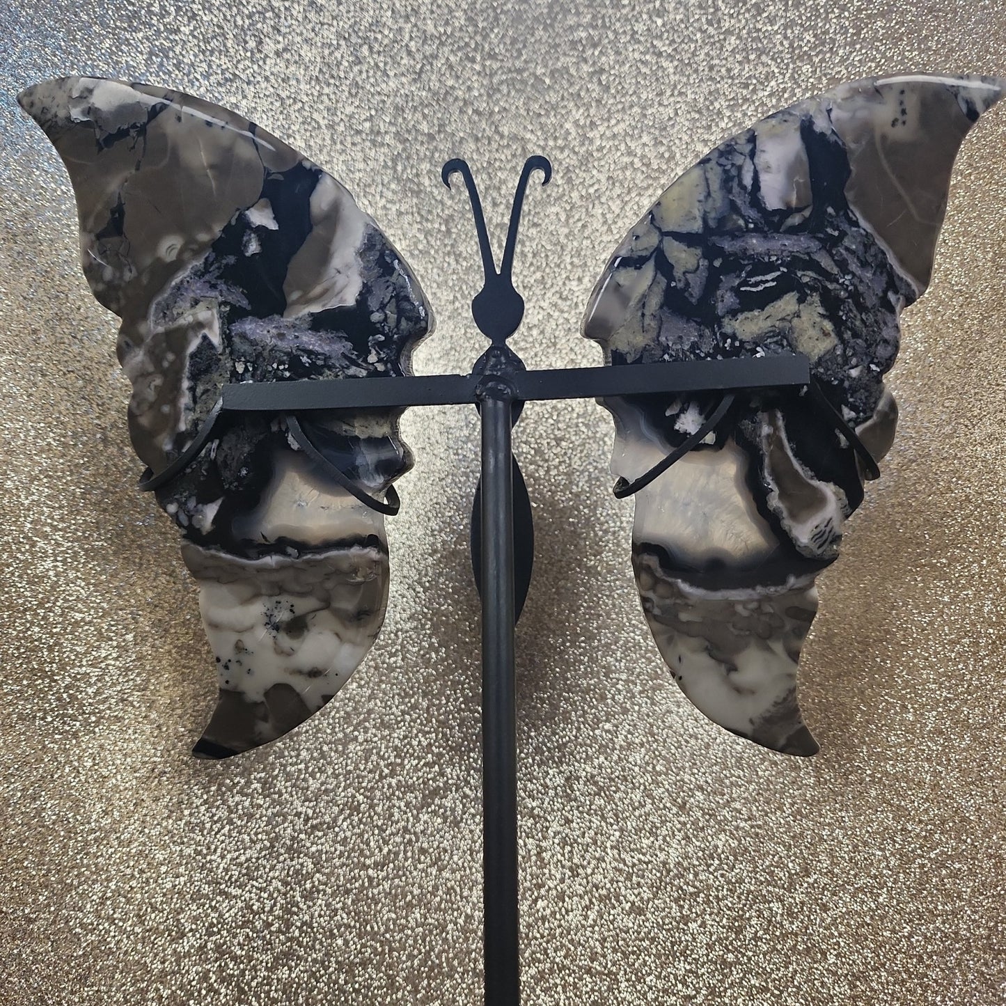 Volcanic Agate Butterfly Wings - MagicBox Crystals
