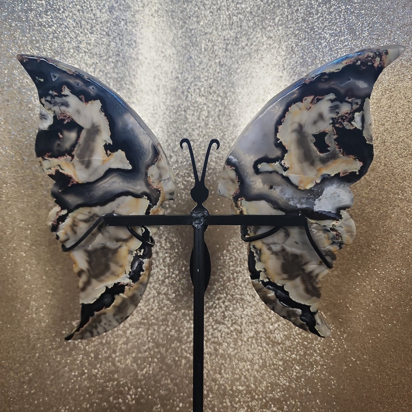 Volcanic Agate Butterfly Wings - MagicBox Crystals