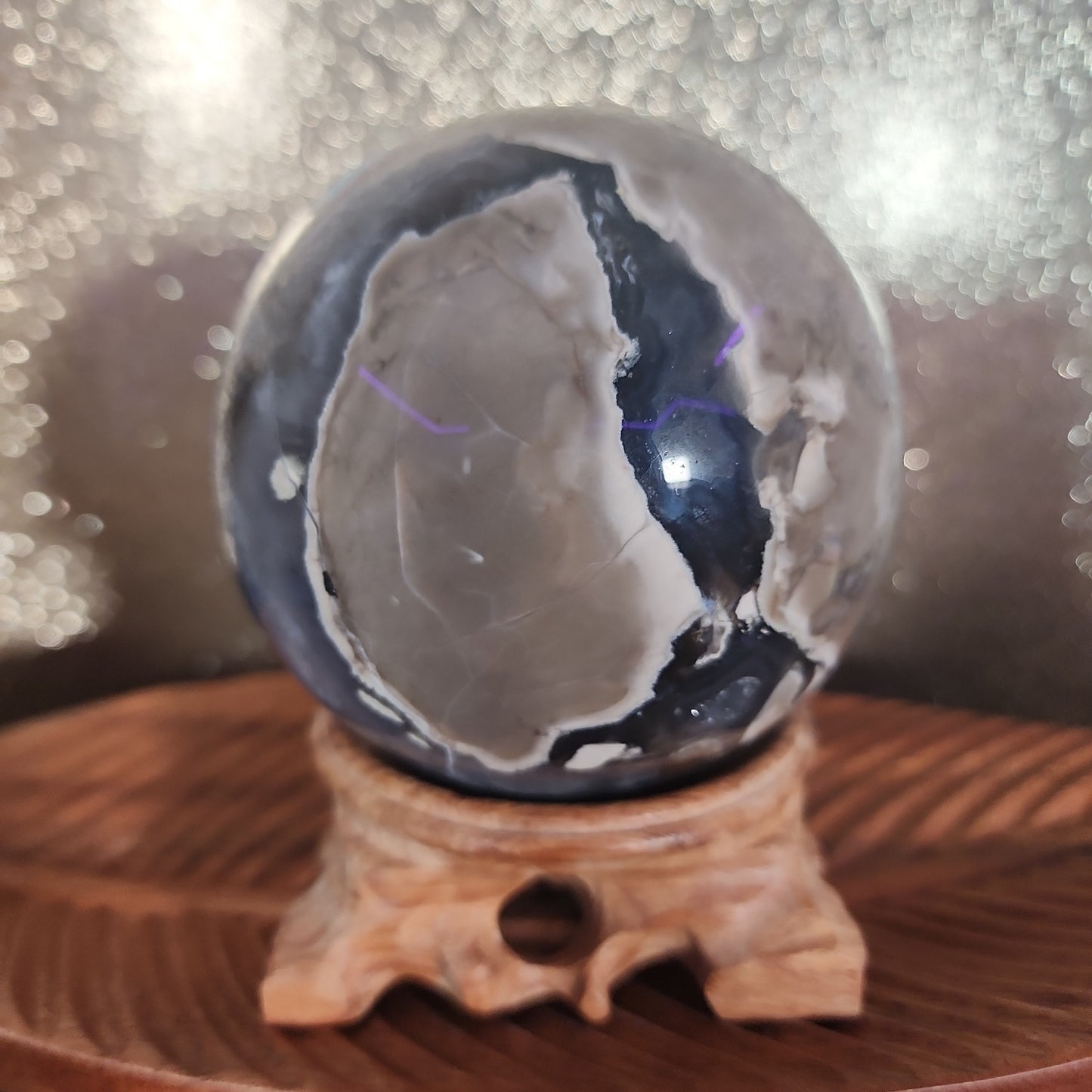 2.2lbs - Volcanic Agate Sphere