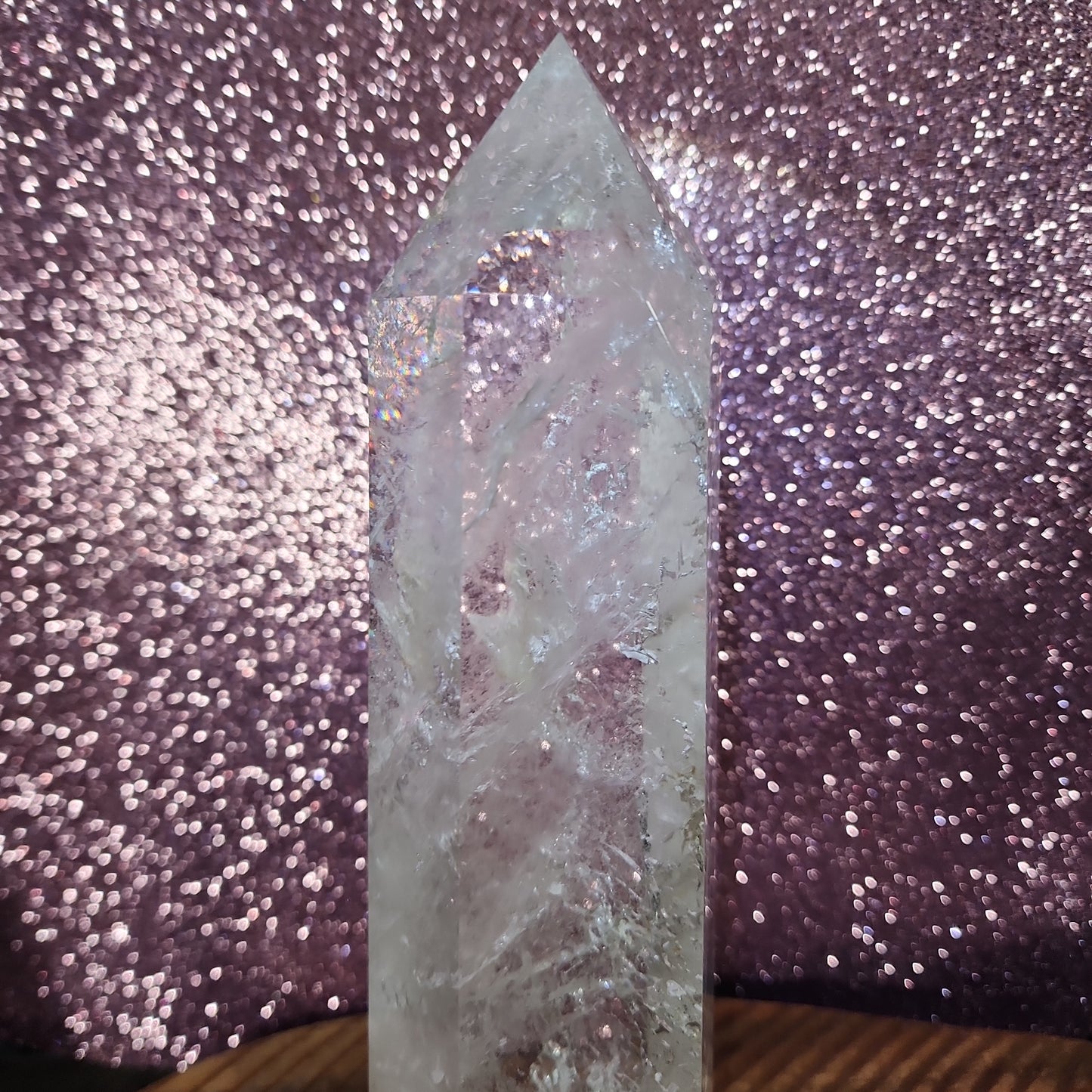 8.5in 2.97lbs - Clear Quartz Tower