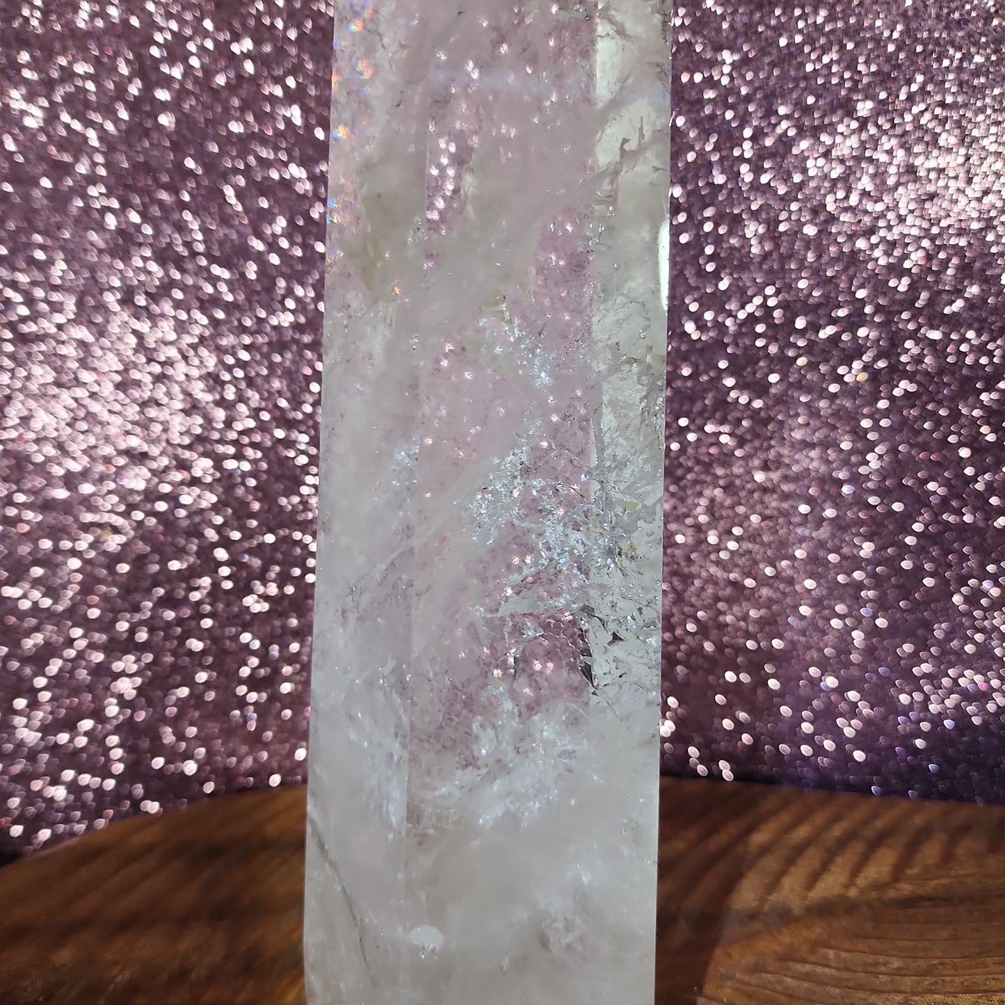 8.5in 2.97lbs - Clear Quartz Tower