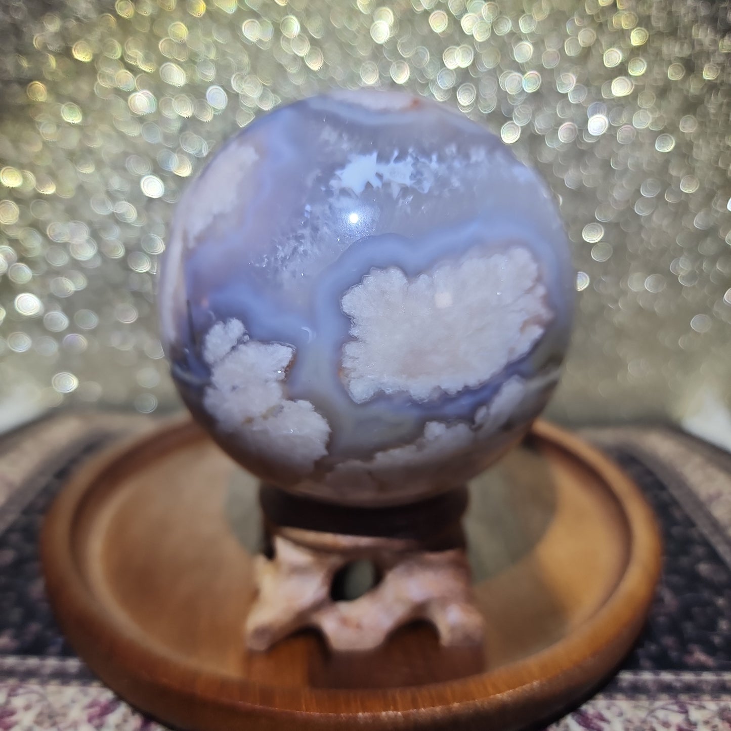 Flower Agate Sphere