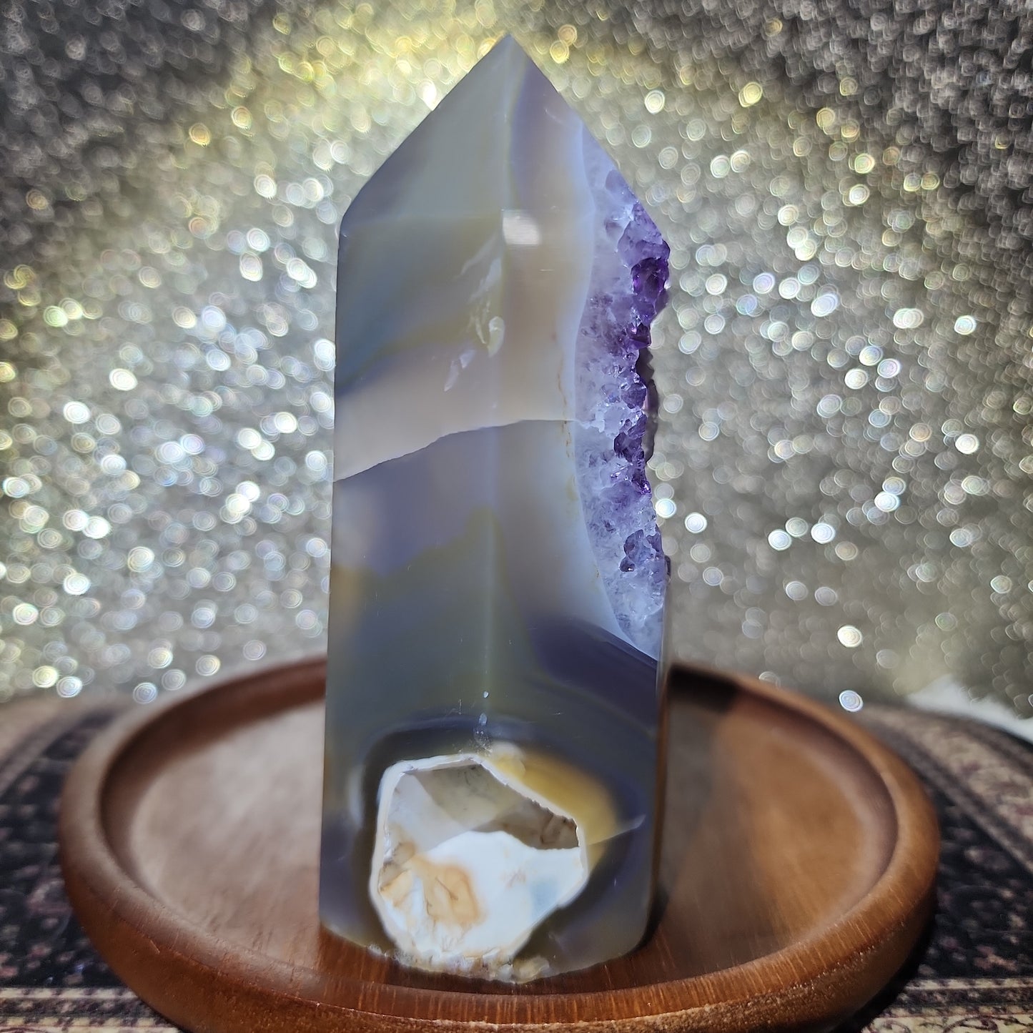 Amethyst Orca Agate Tower