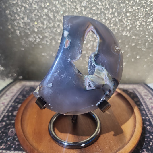 Druzy Amethyst Moon w/ Stand