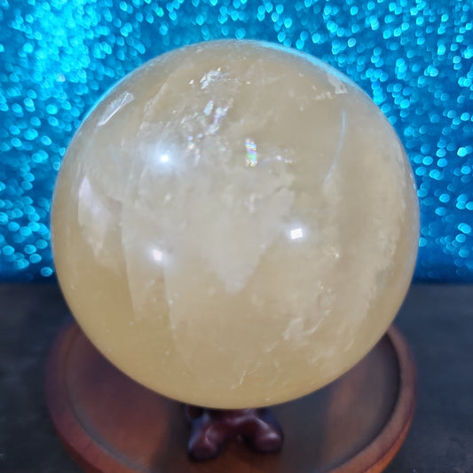 Honey Calcite Sphere