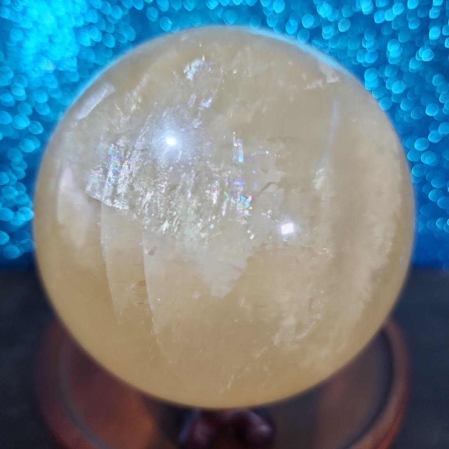 Honey Calcite Sphere