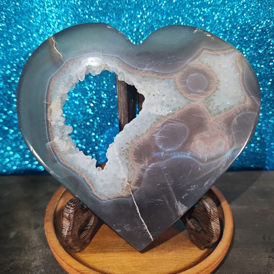 Druzy Agate Heart