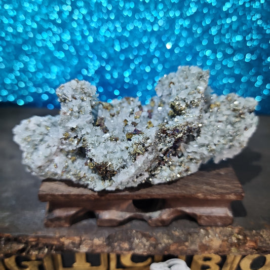 Clear Quartz w/ Pyrite Specimen