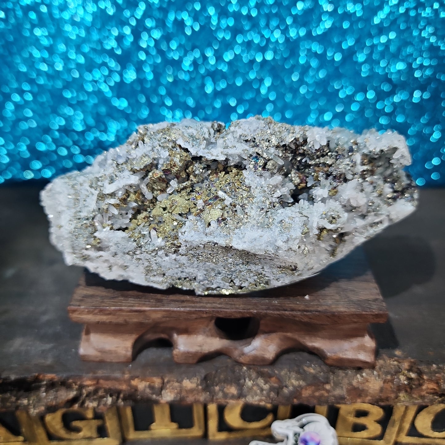 Clear Quartz w/ Pyrite Specimen