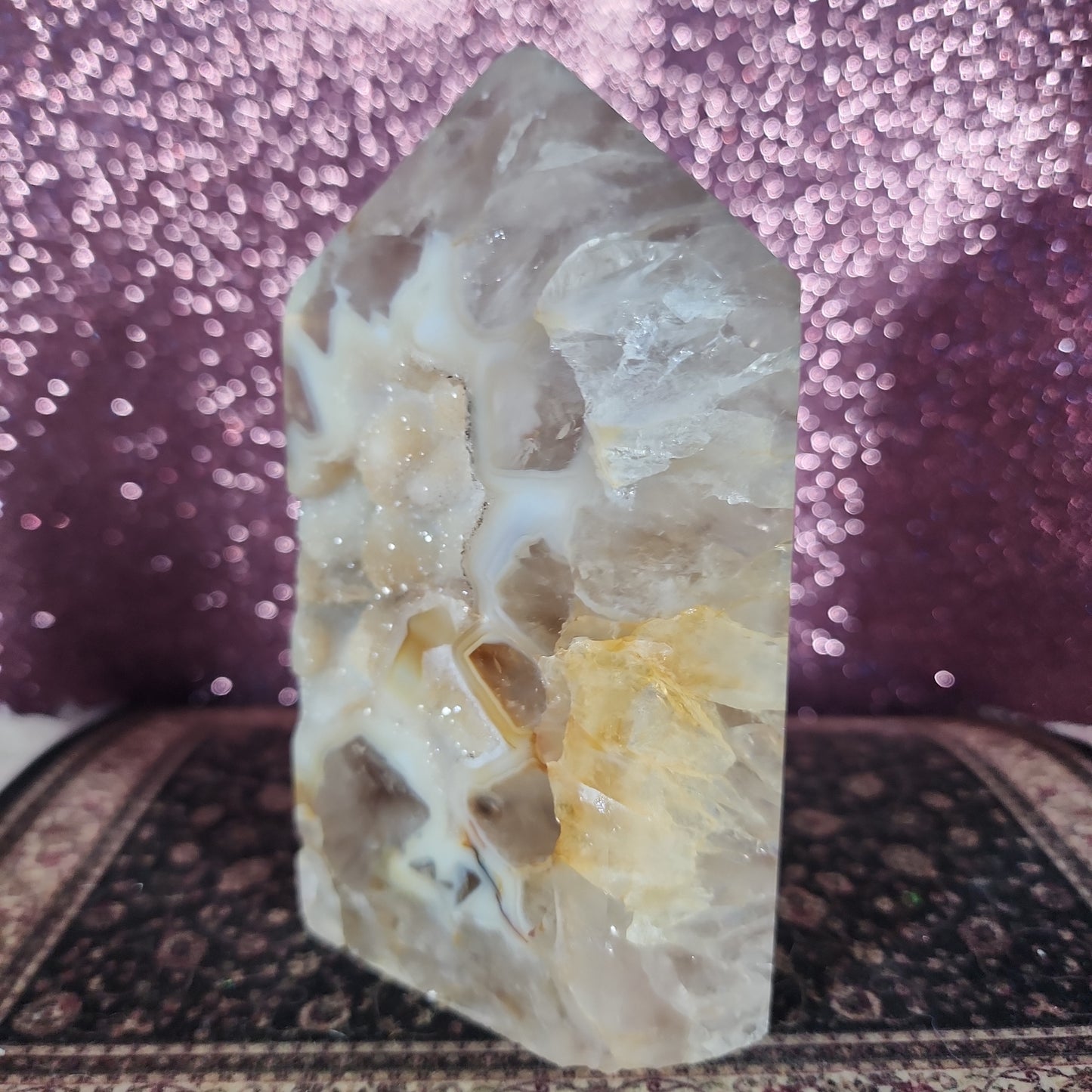 Druzy Agate Tower