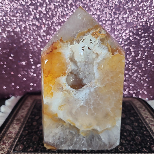 Druzy Agate Tower