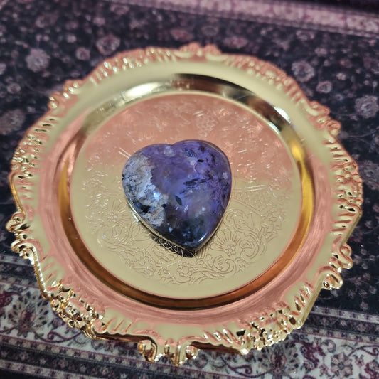 Charoite Heart Carving