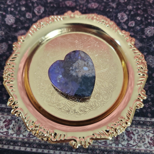 Charoite Heart Carving