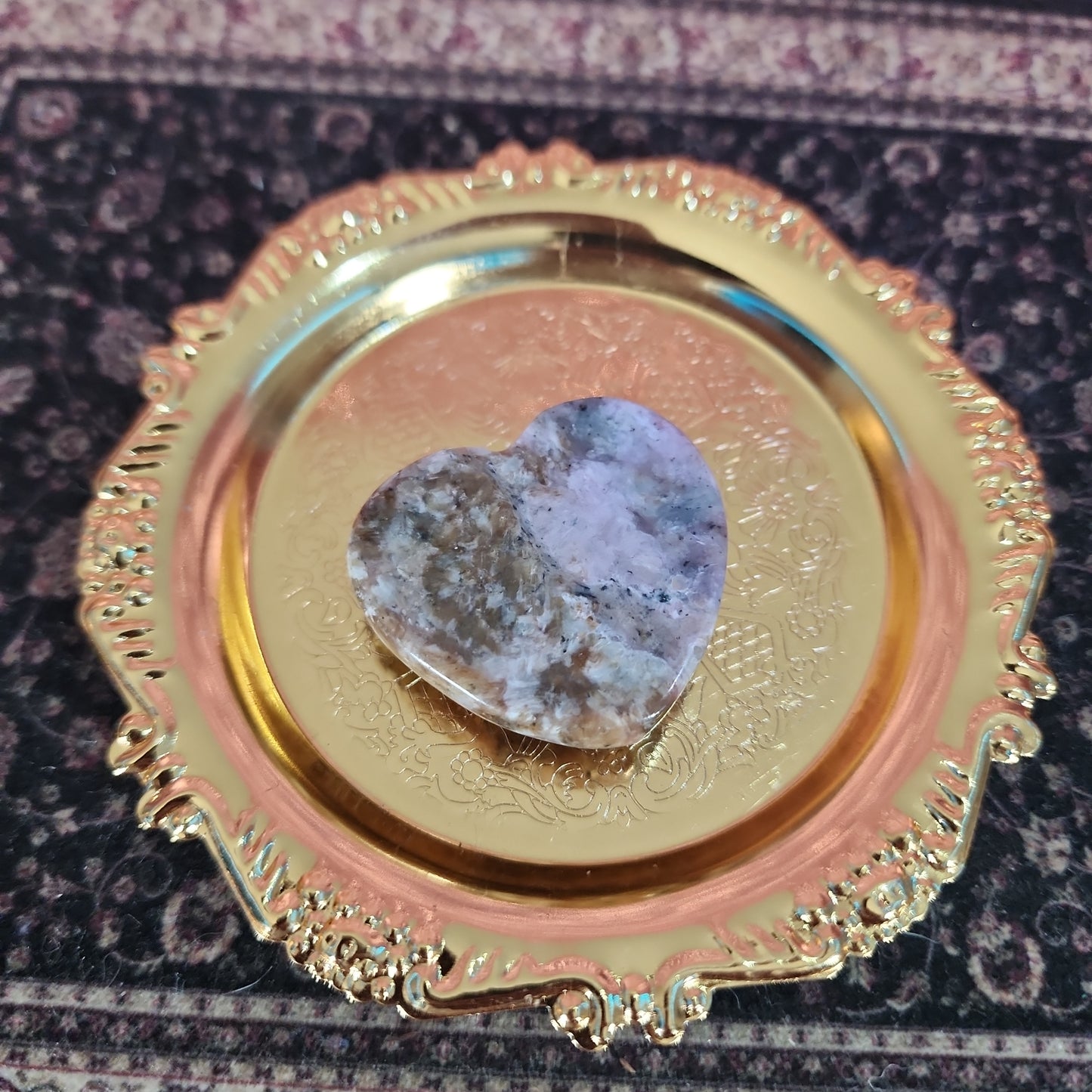 Charoite Heart Carving