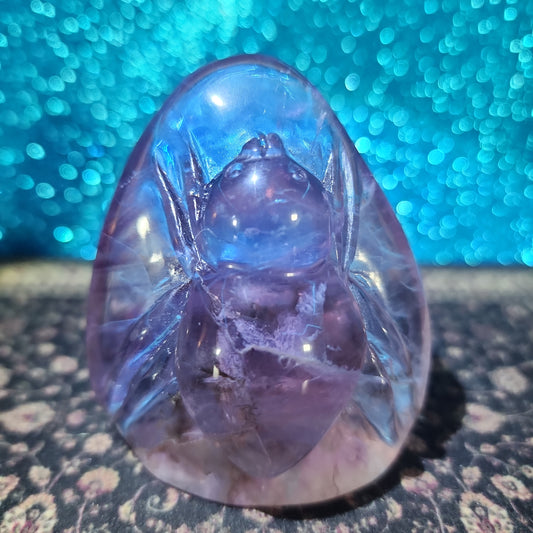 Fluorite Spider Carving