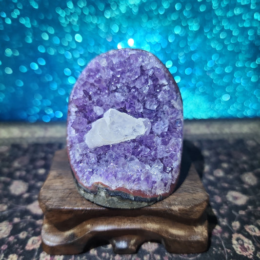 Amethyst Geode w/ Calcite