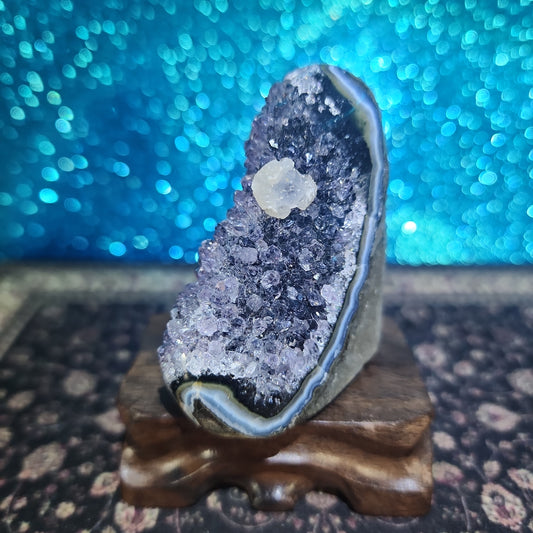 Amethyst Geode w/ Calcite