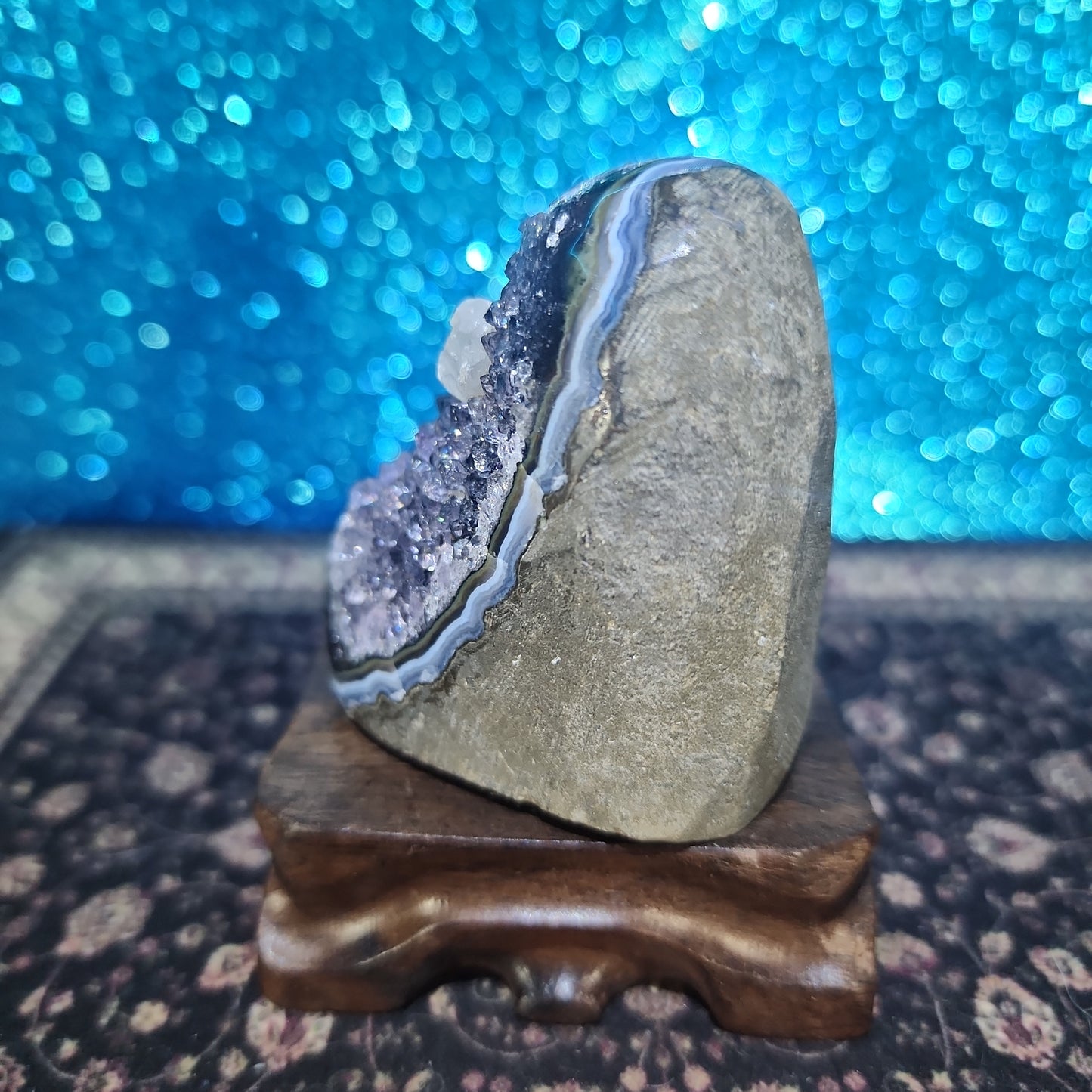 Amethyst Geode w/ Calcite