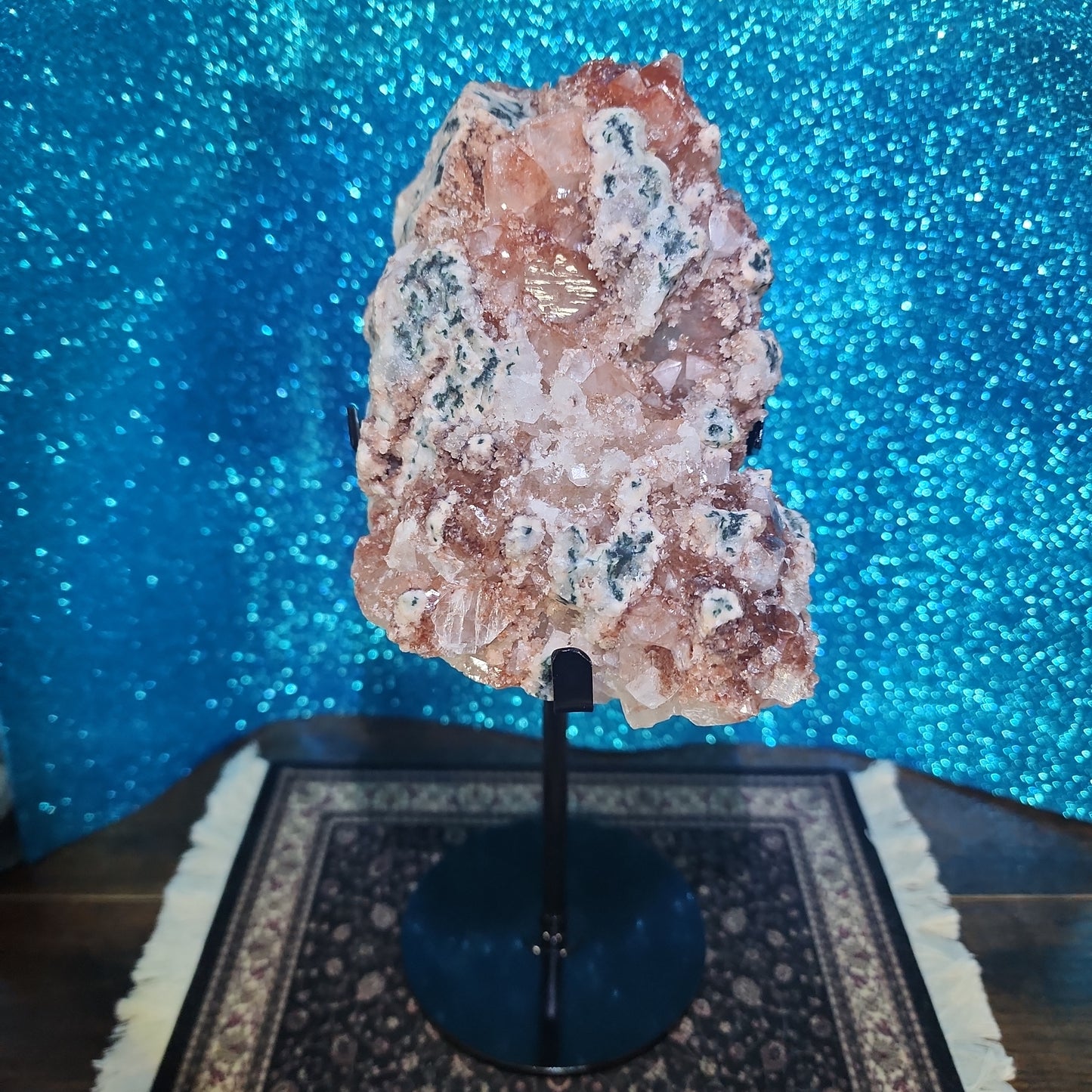 Stilbite Specimen with Stand