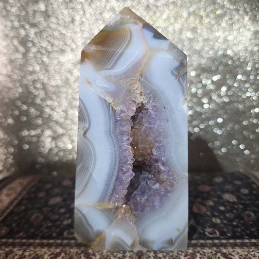 Amethyst Orca Agate Tower