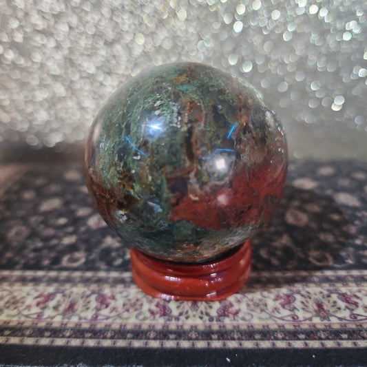 Red Moss Agate Sphere