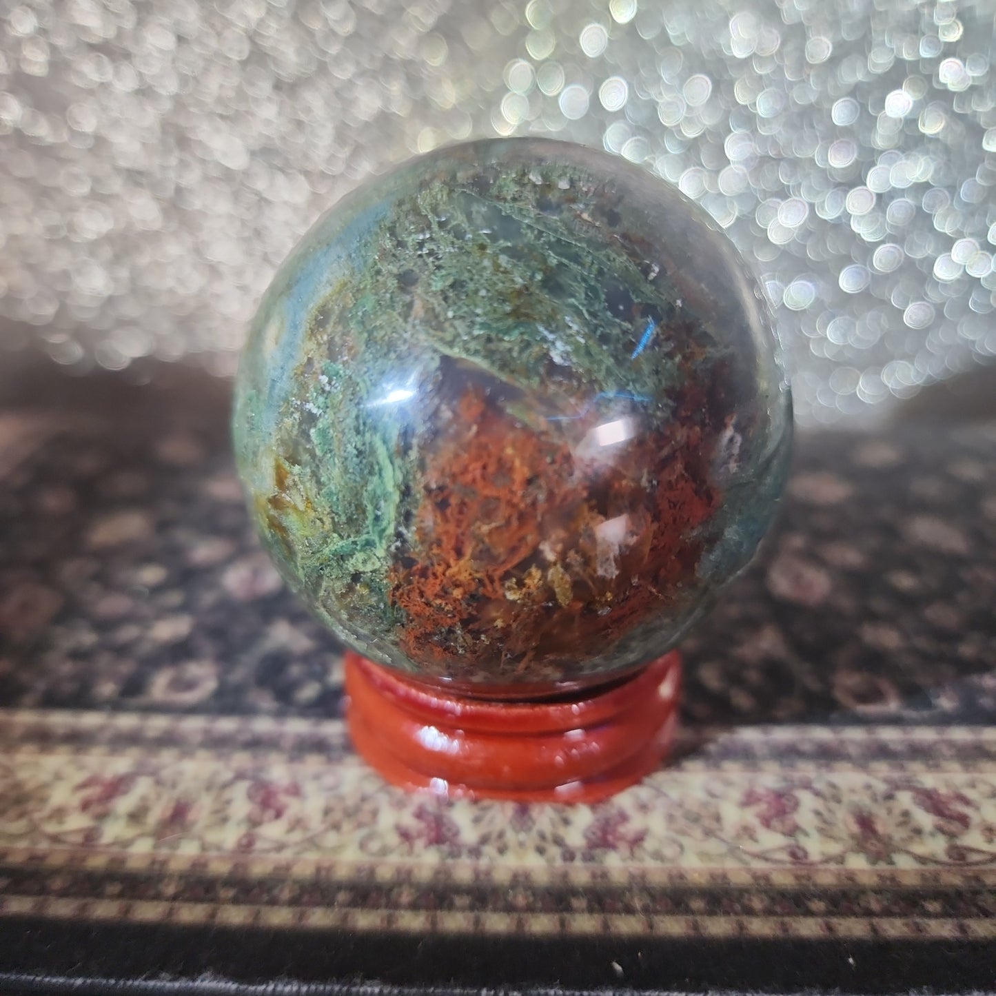 Red Moss Agate Sphere