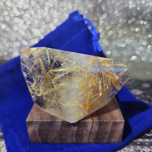 Rutile Freeform in Blue Velvet Bag