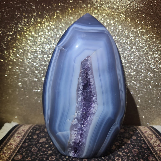 2.7lbs Agate Amethyst Spade