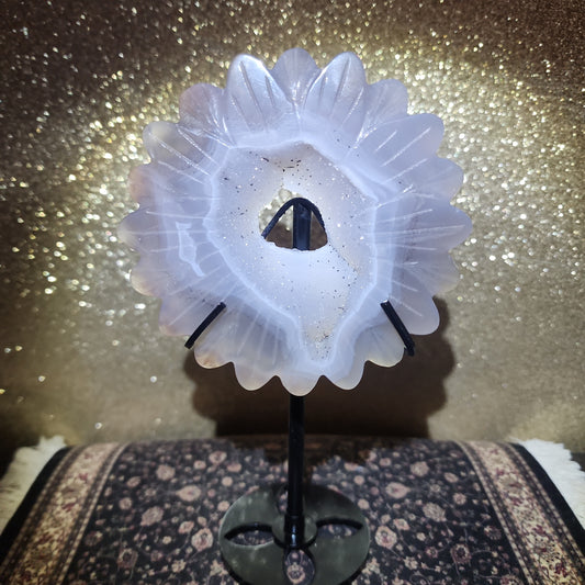 Agate Sunflower with Stand