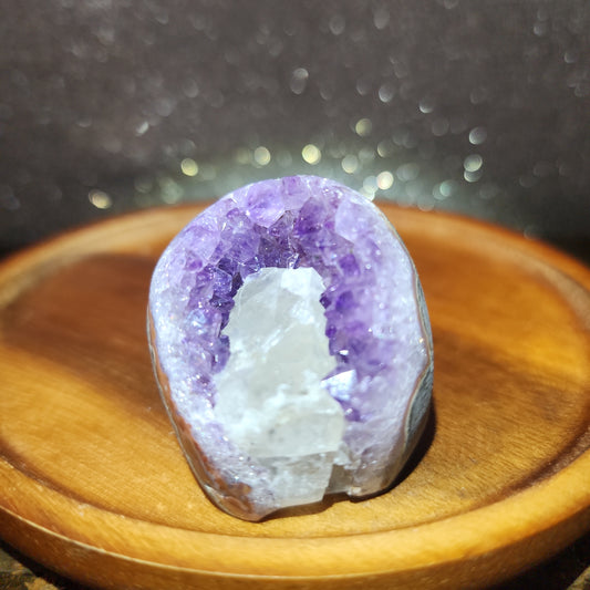 Amethyst Geode w/ Calcite