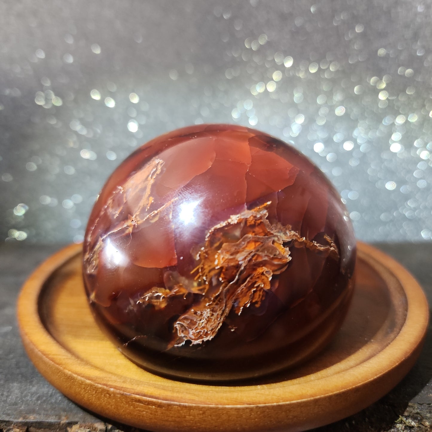 Carnelian Agate Half Sphere