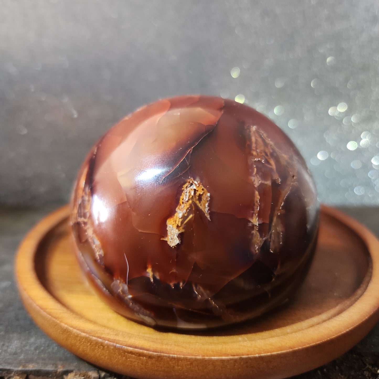 Carnelian Agate Half Sphere