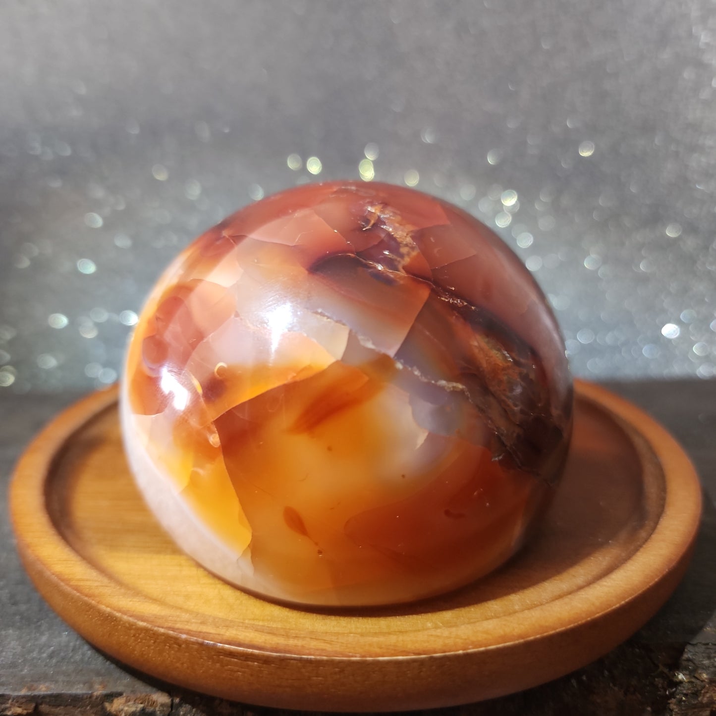 Carnelian Agate Half Sphere