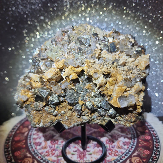 Pyrite Quartz Cluster Geode