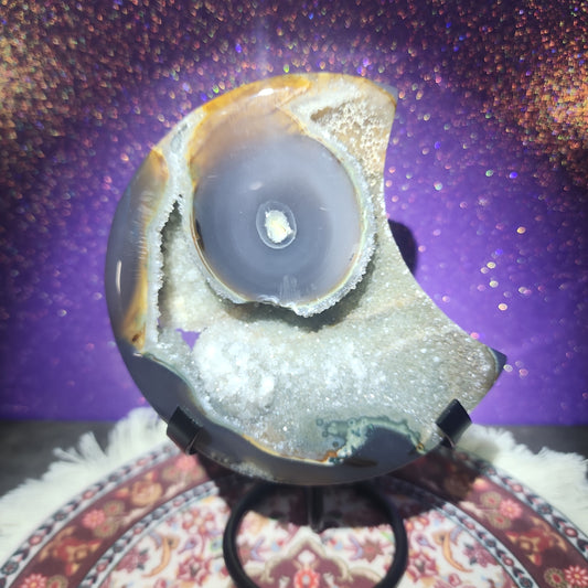 Druzy Agate Moon