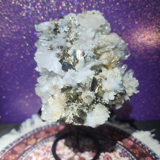 Pyrite Quartz Cluster Geode