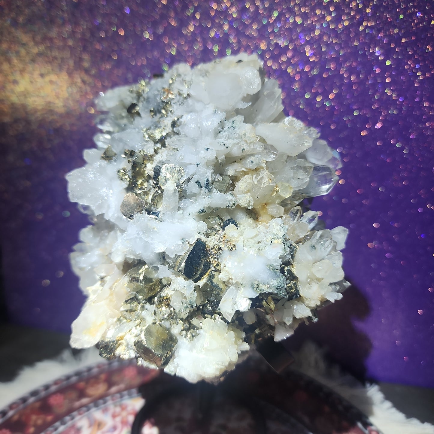 Pyrite Quartz Cluster Geode