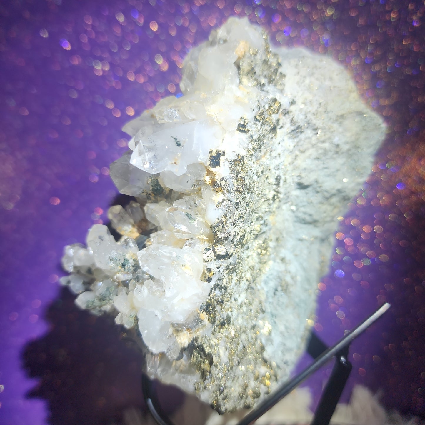 Pyrite Quartz Cluster Geode