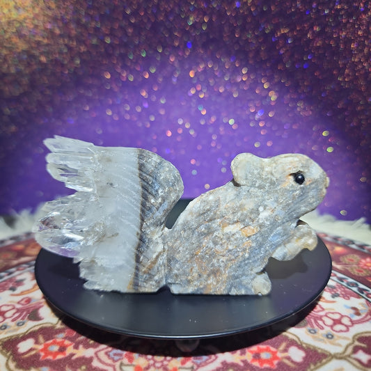 Clear Quartz Squirrel