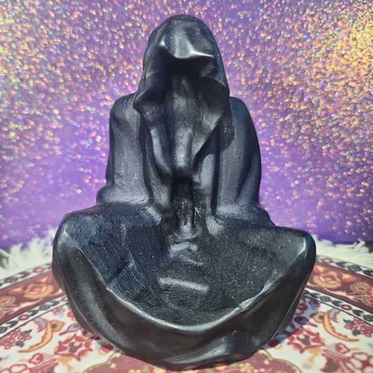 Black Obsidian Grim Reaper Carving